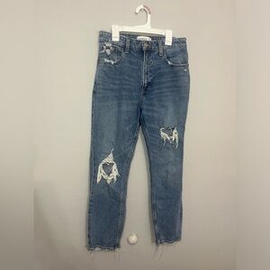 Abercrombie curve love high rise mom jeans